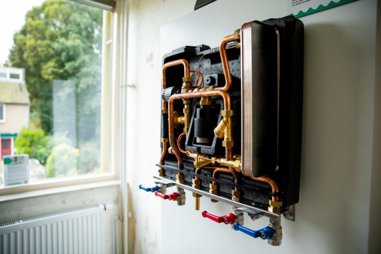 Afleverset in de woning.